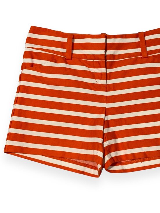 Ann Taylor Pants - Annt Taylor Signature Womens Orange and White Striped Shorts Size 0